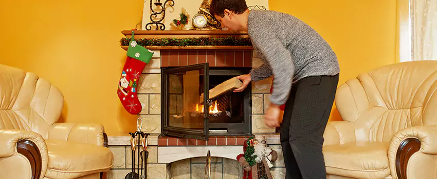 Rusted Metal Fireplace Restoration in Meadowbrook, Virginia